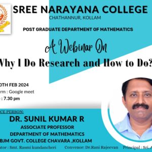 A Webinar on Why i Do Research and How to Do?