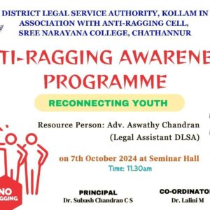 Anti Ragging Awareness Programme